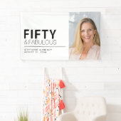 Fifty and Fabulous Bold Photo 50th Birthday Party Spandoek (Insitu)