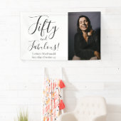 Fifty and Fabulous Bold Photo 50th Birthday Party Spandoek (Insitu)