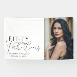 Fifty and Fabulous Bold Photo 50th Birthday Party  Spandoek