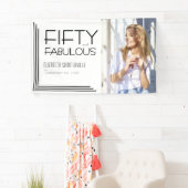 Fifty and Fabulous Bold Photo 50th Birthday Party Spandoek (Insitu)