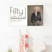 Fifty and Fabulous Bold Photo 50th Birthday Party Spandoek (Insitu)