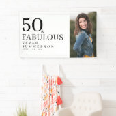 Fifty and Fabulous Bold Photo 50th Birthday Party Spandoek (Insitu)