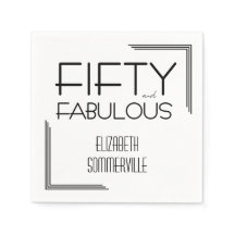 Fifty and Fabulous Deco Bold 50th Birthday Party