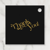 Fifty and Fabulous Gold Dress Black 50th Birthday Bedankjes Labels (Achterkant)