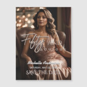 Fifty and Fabulous Magnetic Save the Date (Voorkant)