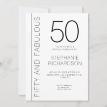 Fifty and Fabulous Modern 50th Birthday Party