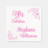 Fifty and Fabulous Modern 50th Birthday Party Servet (Voorkant)