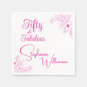 Fifty and Fabulous Modern 50th Birthday Party Servet (Voorkant)