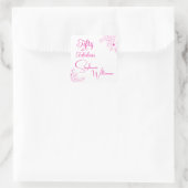 Fifty and Fabulous Modern 50th Birthday Party Vierkante Sticker (Tas)