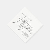 Fifty and Fabulous Name Date 50th Birthday Party Servet (Hoek)