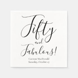 Fifty and Fabulous Name Date 50th Birthday Party Servet