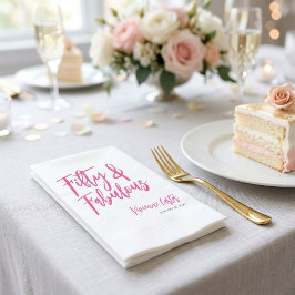 Fifty and Fabulous Name Date 50th Birthday Party Servet