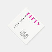 Fifty and Fabulous Name Date 50th Birthday Party Servet (Hoek)