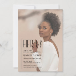 Fifty and Fabulous Photo 50th Birthday Party Kaart