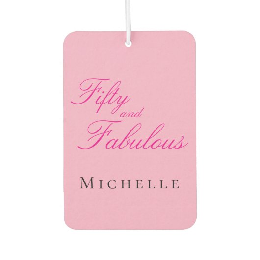 Fifty and Fabulous Photo 50th Birthday Party Luchtverfrisser (Voorkant)