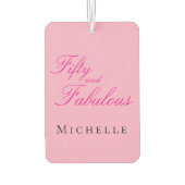 Fifty and Fabulous Photo 50th Birthday Party Luchtverfrisser (Achterkant)