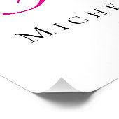 Fifty and Fabulous Photo 50th Birthday Party Perfect Poster (Hoek)