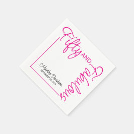 Fifty and Fabulous Photo 50th Birthday Party Poste Servet