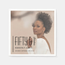 Fifty and Fabulous Photo 50th Birthday Party Servet