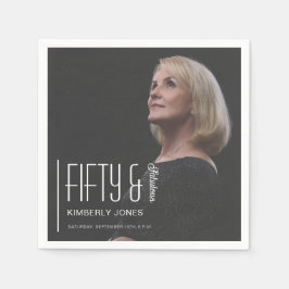 Fifty and Fabulous Photo 50th Birthday Party Servet