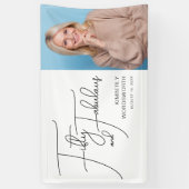 Fifty and Fabulous Photo 50th Birthday Party Spandoek (Verticaal)