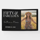 Fifty and Fabulous Photo 50th Birthday  Spandoek (Horizontaal)
