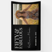 Fifty and Fabulous Photo 50th Birthday  Spandoek (Verticaal)