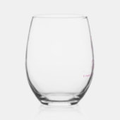 Fifty and Fabulous Script 50th Birthday Party Wijnglas Zonder Voet (Rechts)