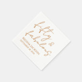 Fifty And Fabulous Script Gold 50th Birthday Party Servet (Hoek)