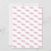 Fifty and Fabulous Script Pink 50th Birthday Party Kaart (Achterkant)