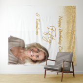 Fifty Birthday custom photo Wandkleed (In Situ (horizontaal))