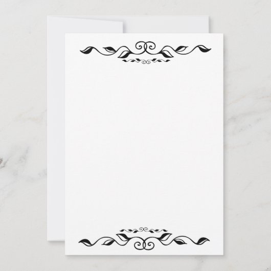 FIfty Elegant Zwart-wit 50e verjaardagsfeestje Kaart (Achterkant)