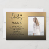 Fifty en Fabulous Dance Party Uitnodiging (Achterkant)