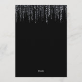 Fifty & Fabulous Black Glam 50th Birthday Kaart (Achterkant)