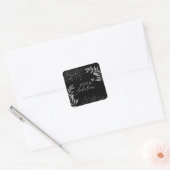 Fifty & Fabulous Black Glam 50th bithday Vierkante Sticker (Envelop)