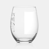 Fifty & Fabulous Chic Art Deco 50th Birthday Wijnglas Zonder Voet (Links)