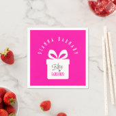 Fifty & FABULOUS! Girly Pink Birthday Party Servet (Insitu)