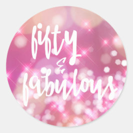 Fifty & Fabulous - Glam 50th Birthday Stickers