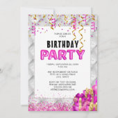 Fifty Fabulous Gold Pink 50th Kaart (Achterkant)