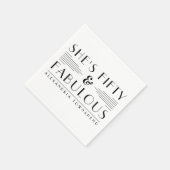 Fifty & Fabulous Lines Art Deco 50th Birthday Servet (Hoek)