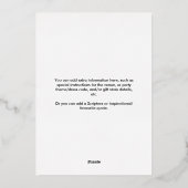 Fifty Fabulous Modern Black Pink 50th Birthday  Folie Uitnodiging (Achterkant)