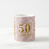 Fifty & Fabulous Party Faux roos gouden glitter co Koffiemok (Center)