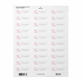 Fifty & Fabulous Pink 50th Birthday Party Invitati Etiket (Full Sheet)