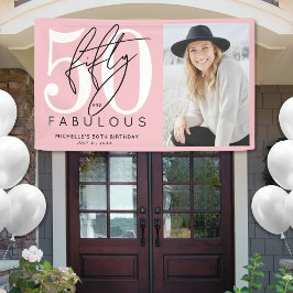 Fifty Fabulous Pink 50th Birthday Party Spandoek