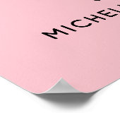 Fifty Fabulous Pink 50th Birthday Welcome Sign Poster (Hoek)