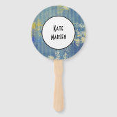 Fifty & FABULOUS Verjaardag Denim Blues Gepersonal Handwaaier (Achterkant)