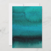 Fifty & Fabulous Verjaardagsfeest Blauwgroen 50e U Kaart (Achterkant)