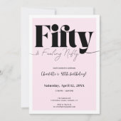 Fifty & Feeling Nifty 50th Birthday • Pink Design Kaart (Voorkant)