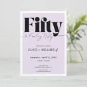 Fifty & Feeling Nifty 50th Birthday• Purple Design Kaart (Staand voorkant)