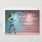 Fifty Fit and Fabulous Invitation Kaart (Voorkant)